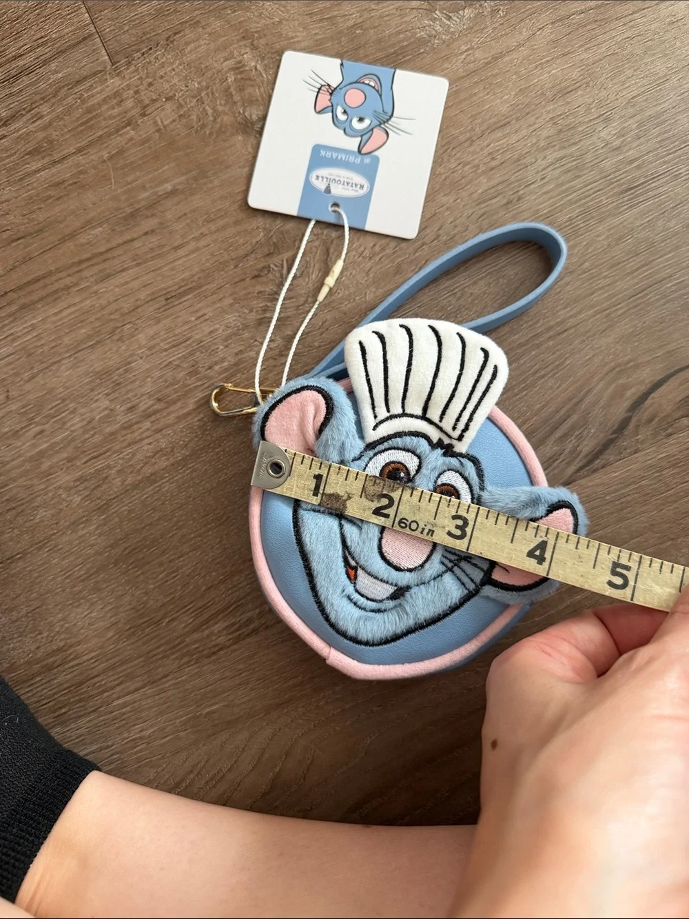 NWT Ratatouille Disney Blue & Pink Chef Mouse Wristlet Coin Pouch - Picture 4 of 4